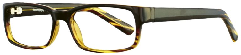 Affordable Designs Ben Eyeglasses, Brown Fade. Angled left