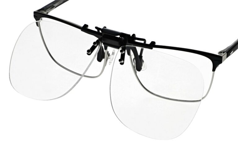 Clip On Flip Up Reading Glasses with Large Lens Adds +1.00 to +5.00