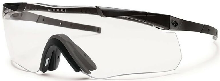 Smith Optics Aegis Echo II Compact in Black Frame with Clear Lens, Angled to the Side Left