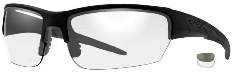 Wiley X Saint in Matte Black Frame with Smoke Gray Clear Lenses, WX-CHSAI07