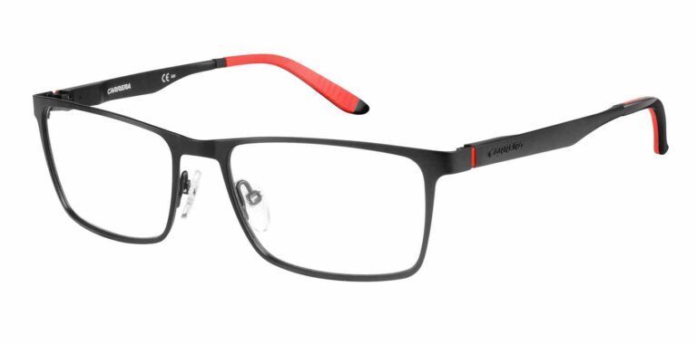 Carrera 8811 Glasses Matte Black angle side left