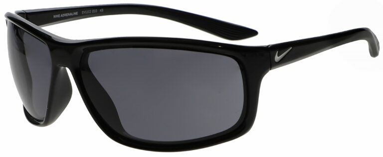 Nike Adrenaline in Black Frame with Grey Lens, Angled to the Side Left