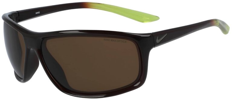 Nike Adrenaline in Velvet Brown/Medium Olive Frame with Brown Lens, Angled to the Side Left