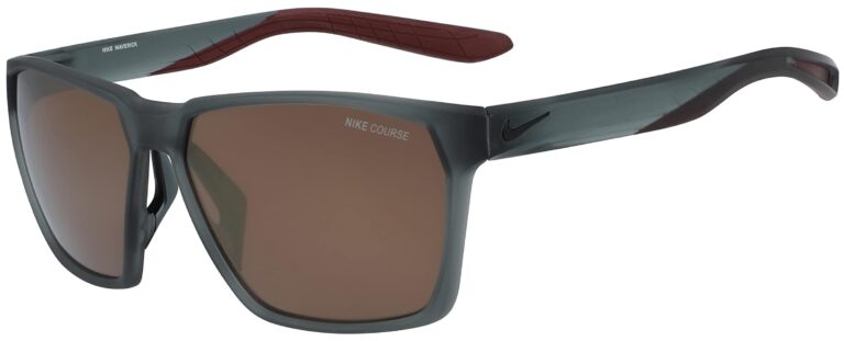 Nike Maverick Sunglasses in Matte Cool Grey Frame with Course Bronze Flash Lens, Angled to the Side Left