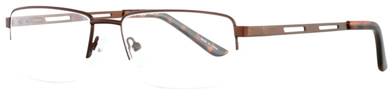 Eight to Eighty New York Eyeglasses, Brown frame. Angled left