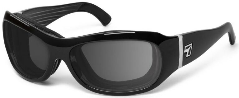 7 Eye Briza Glossy Black Gray Lenses Prescription Sunglasses RX Safety