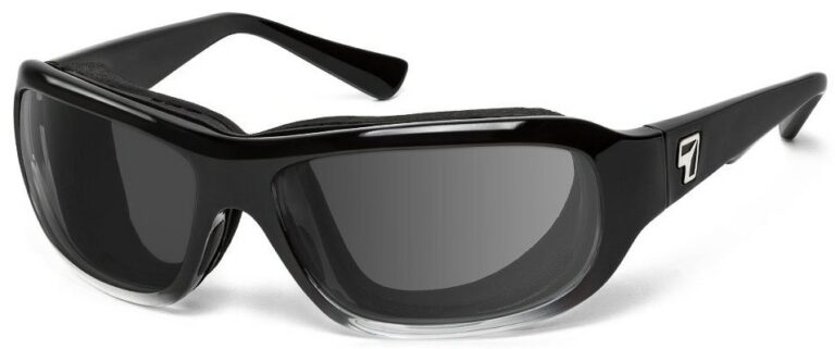 7 Eye Aspen Black Fade Gray Lenses Prescription Sunglasses RX Safety