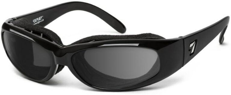 7 Eye Chubasco Glossy Black Gray Lenses Prescription Sunglasses RX Safety
