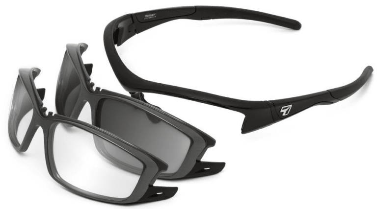7 Eye Rocker Glossy Black Interchangeable Lenses Prescription Sunglasses RX Safety