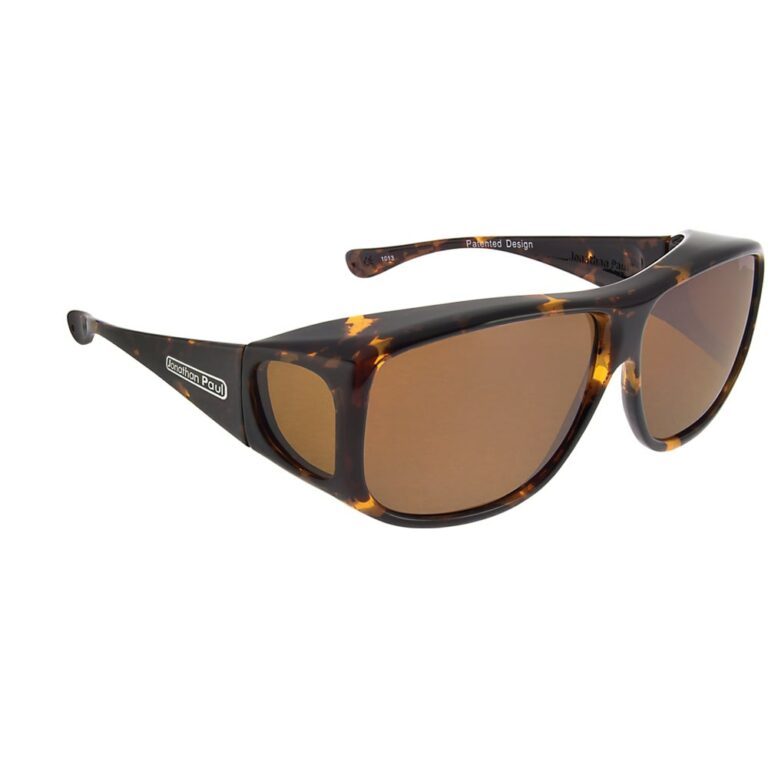 Jonathan Paul Aviator Fitover Sunglasses - Tortoiseshell with Polarvue Amber Lens