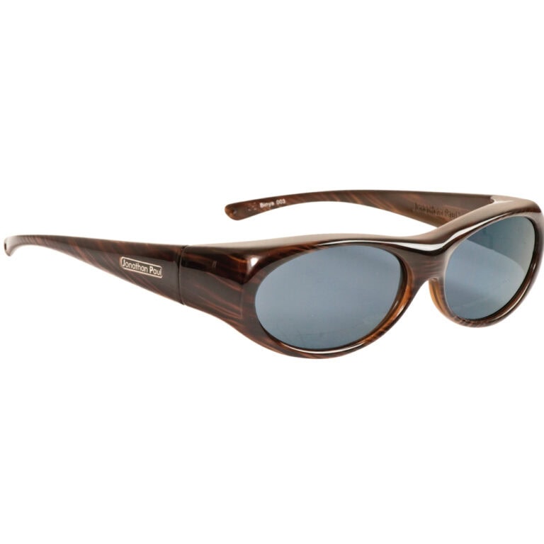 Jonathan Paul Binya Fitover Sunglasses - Brown Feather with Polarvue Gray Lens
