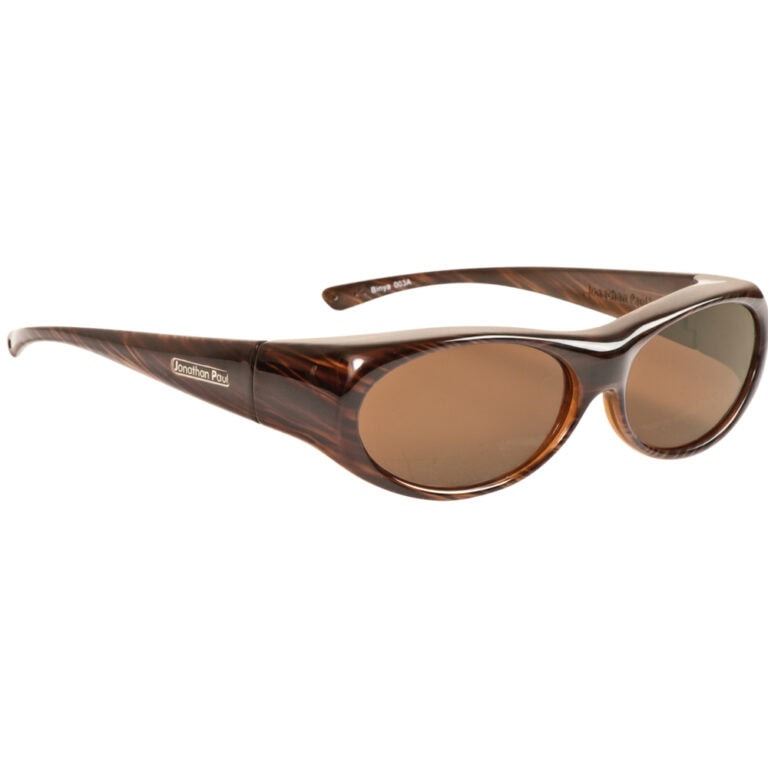 Jonathan Paul Binya Fitover Sunglasses - Brown Feather with Polarvue Amber Lens