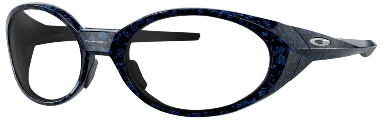 Oakley Eye Jacket Redux. Sunglasses in a Planet X frame. Angled left