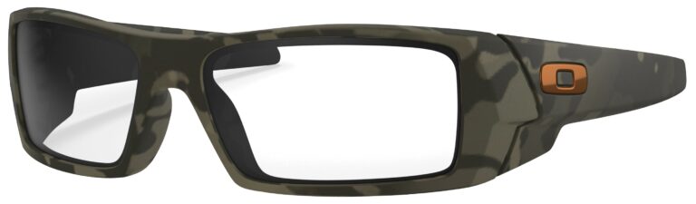 Oakley Gascan Glasses in a Matte Olive Camo frame. Angled left
