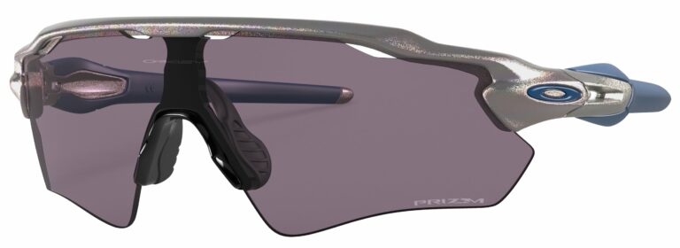 Oakley Radar EV Path Sunglasses, Holographic with Prizm Gray Lenses. Angled Left