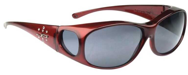 Jonathan Paul Element Fitover Sunglasses - Claret with Polarvue Gray Lens