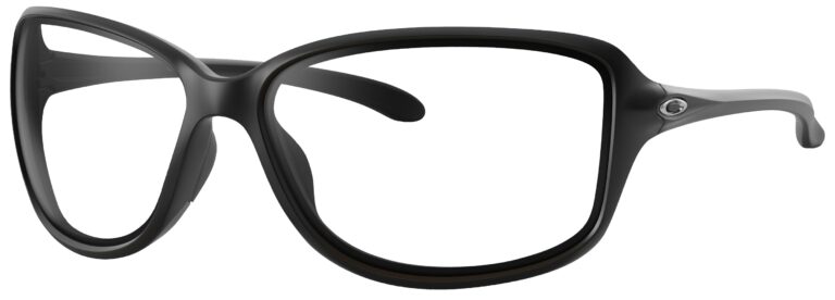 Oakley Cohort Glasses in a Matte Black Frame. Angled Left