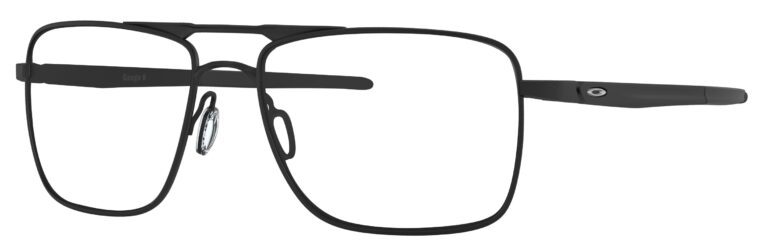 Oakley Gauge 6 Glasses in a Powder Coal frame. Angled left
