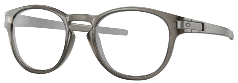 Oakley Latch Glasses in a Matte Gray Ink Frame. Angled left