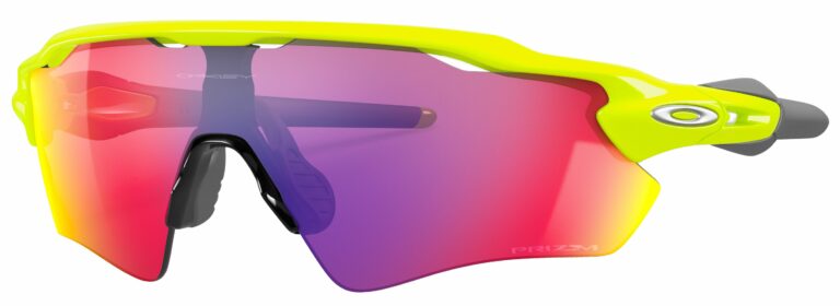 Oakley Radar EV Path Sunglasses, Retina Burn with Prizm Road Lenses. Angled Left