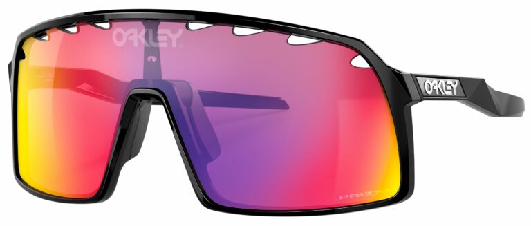 Oakley Sutro Sunglasses, Carbon Fiber with Prizm Road Lenses. Angled left