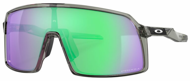 Oakley Sutro Sunglasses, Gray Ink with Prizm Road Jade Lenses. Angled left