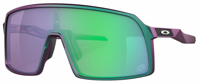 Oakley Sutro Sunglasses, Green Purple Shift with Prizm Jade Lenses. Angled left