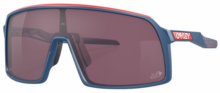 Oakley Sutro Sunglasses, Matte Poseidon with Prizm Road Black Lenses. Angled left