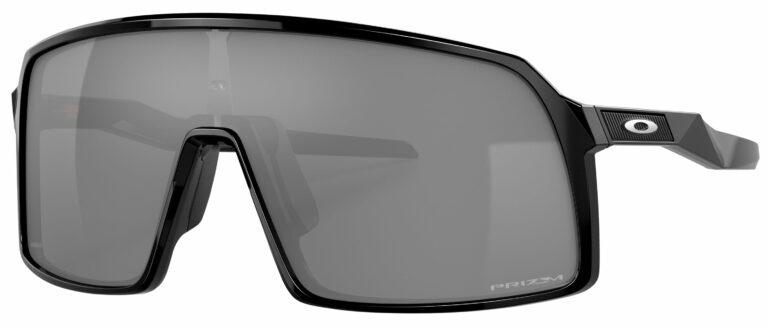 Oakley Sutro Sunglasses, Polished Black with Prizm Black Lenses. Angled left