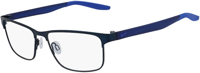 Nike 8130 416 Satin Navy Racer Blue Frame Satin Navy Racer Blue Lens Angled Side Left