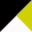 swatch black white yellow burned