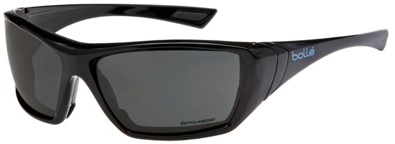 Bolle Hustler Safety Glasses with Black frame and Polarized Gray Lens BO-HUSTLER-40150