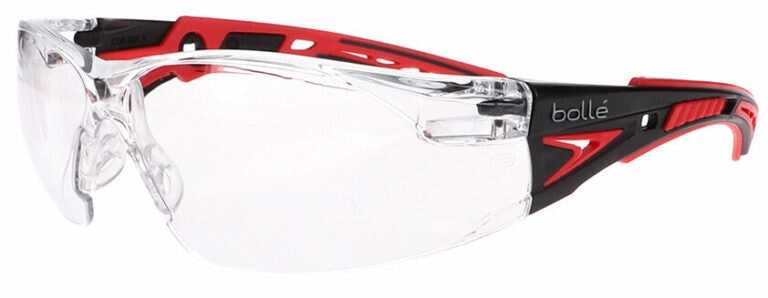 Bolle Rush+ Black/Red Clear Safety Glasses BO-RUSH+-41080