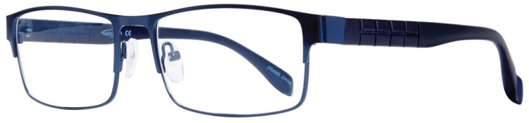 Eight to Eighty Lee Eyeglasses, Navy frame. Angled left