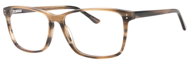 Geek November Eyeglasses, Brown frame. Angled left