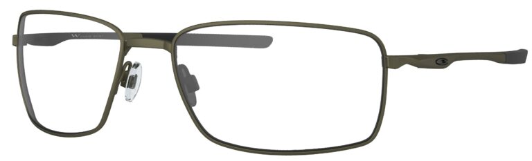 Oakley Square Wire Glasses, Carbon frame. Angled Left
