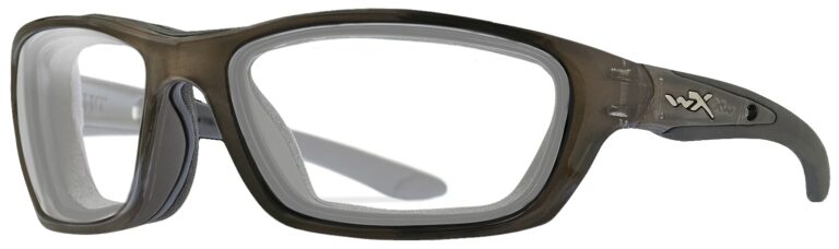 Wiley X Brick Sunglasses Crystal Metallic Frame, Angled to the side Left