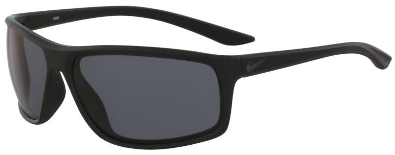 Nike Adrenaline in Matte Black Anthracite Frame with Dark Gray Lens Angled to the Left Side
