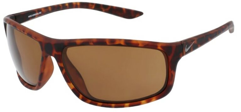 Nike Adrenaline in Matte Tortoise Frame with Brown Lens Angled to the Left Side
