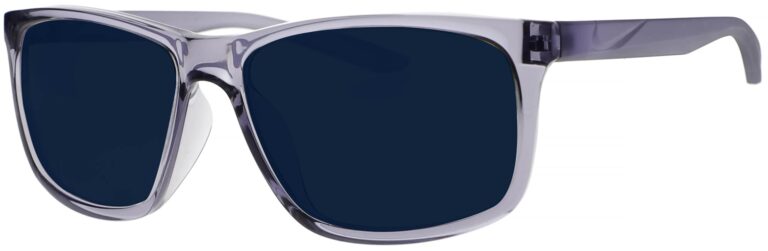 Nike Chaser Ascent Sunglasses in Indigo Haze Frame with Navy Lens. Angled to the Side Left