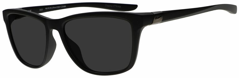 Nike City Icon in Matte Black Frame with Dark Grey Lens, Angled to the Side Left