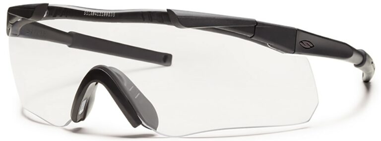 Smith Optics Aegis Arc II Eyeshield in Black Frame with Clear and Gray Lenses Side Left Angle
