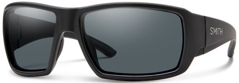 Smith Optics Operators Choice Elite Sunglasses in Matte Black Frame with Polarized Gray Lenses Side Left Angle