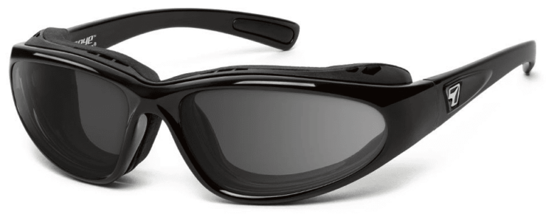 7 Eye Bora Glossy Black Gray Lenses Prescription Sunglasses RX Safety