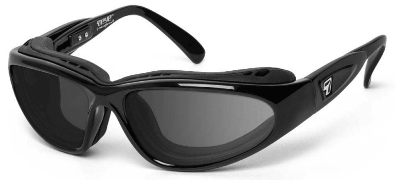 7 Eye Cape Glossy Black Gray Lenses Prescription Sunglasses RX Safety