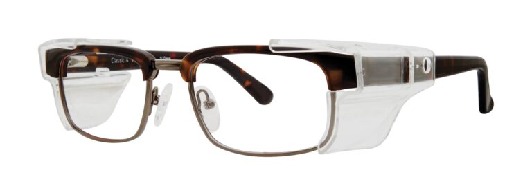 Pentax Classic 4 Glasses, Tortoise frame with side shields. Angled left