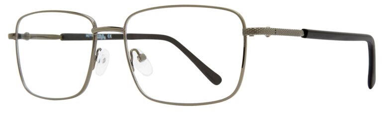 Affordable Designs Johnny Eyeglasses, Gunmetal frame. Angled left