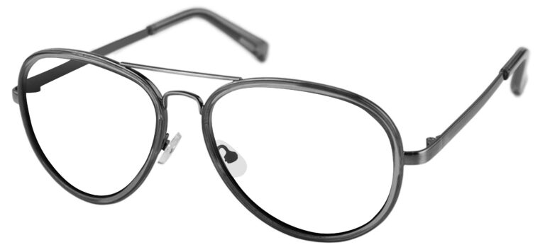Bobster Goose Sunglasses, Gloss Clear Slate Gunmetal. angled left