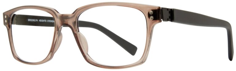 Brooklyn Heights Galaxy Eyeglasses, Gray frame. Angled left