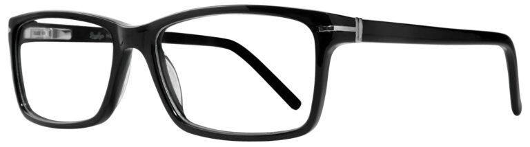 Brooklyn Heights Troy Eyeglasses, Black frame. Angled left